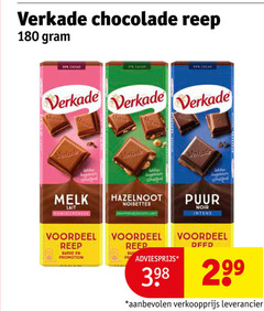  verkade chocolade 34 36 180 reep cacao melk hazelnoot puur lait noisettes noir voordeel barre promotion bar 