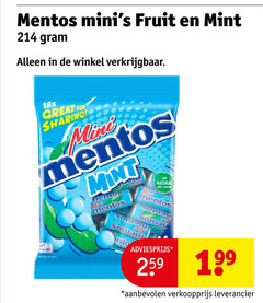  mentos snoep fruit mint to sharing natural 