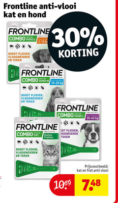  1 30 frontline anti kat hond spot combo pipet honden vlooien teken hd pipe 34 10-20 l katten fretten 