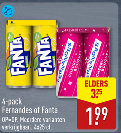  fernandes fanta frisdrank 4 x250 ml cherry bouquet sparkling pack meerdere elders 