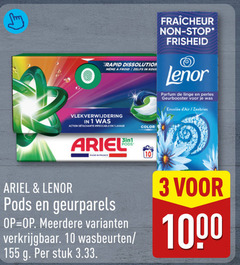  lenor wasverzachter wasmiddel 1 3 10 1000 stop rapid vlekverwijdering action impeccable color ariel france parfum linge perles geurbooster zeebries geurparels meerdere wasbeurten stuk 