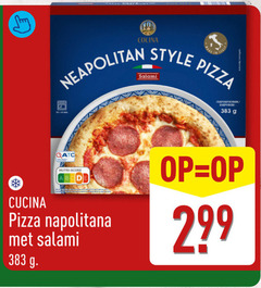  diepvriespizza cucina neapolitan style pizza diepvries nutri score napolitana salami 