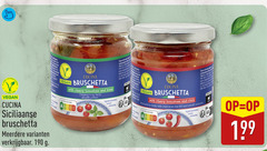  44 label cucina siciliaanse bruschetta meerdere with cherry tomatoes and basil nutri score original from sicily specialiteiten siciliana suggestion serveert chilli produced countries glas 