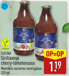  pastasaus 320 label international cucina cherry tomato sauce siciliaanse basil original from tomatensaus meerdere ml 