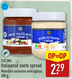 hazelnootpasta 300 cucina milk hazelnut creme score nature option italiaanse zoete spread meerdere 