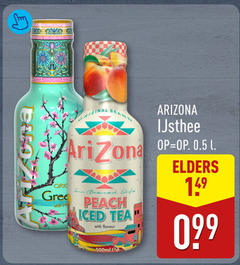  arizona ice tea brand ijsthee with sun brewed style peach iced flavour 500ml elders 