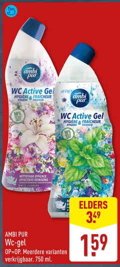  50 750 ambi pur wc active gel recycled plastic bottle nettoyage efficace reiniging fragrances botanische geuren white flowers hygiene meerdere ml elders 