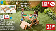  2 3 fsc www.fsc.org jaar omkeerbaar tafelblad houten speeltafel krijtbord ca. cm stuk super deal 