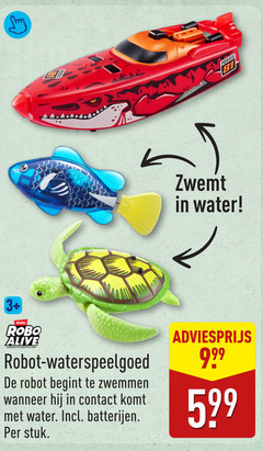  interactieve speelfiguren fossil l zwemt water alive robot zwemmen contact batterijen stuk 