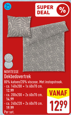  dekbedovertrek 20 80 super deal novitesse katoen viscose instopstrook ca. 1x cm 2x 