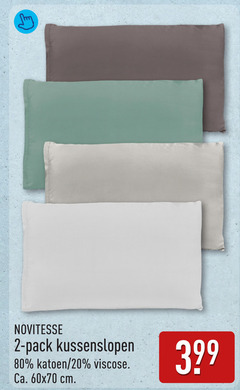  kussensloop 2 20 80 novitesse pack kussenslopen katoen viscose ca. cm 