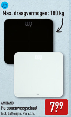  weegschaal 180 draagvermogen personenweegschaal batterijen stuk 