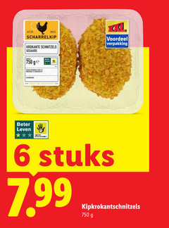  kipschnitzels 6 750 scharrelkip krokante schnitzels gegaard ge beter leven xx voordeel stuks kipkrokantschnitzels 