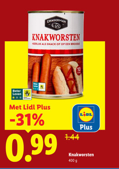  knakworsten 400 zwagerman snack broodje beter leven 