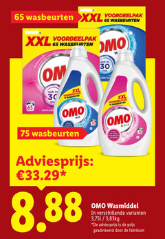 klik op dit plaatje voor een vergroting en voor vergelijkbare aanbiedingen gerelateerd aan
omo wasmiddel 7 30 65 wasbeurten xxl min wit kleur hygienisch schoon 3 geadviseerd omo wasmiddel 7 30 65 wasbeurten xxl min wit kleur hygienisch schoon 3 geadviseerd