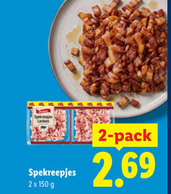  spekreepjes 2 150 lardons pack 