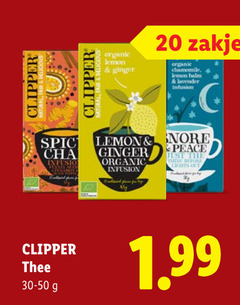  clipper thee 1 20 45 organic lemon ginger zakjes chamomile lavender infusion peace just before lights out 
