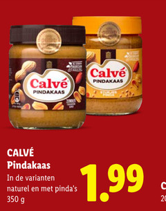  calve pindakaas 350 naturel 