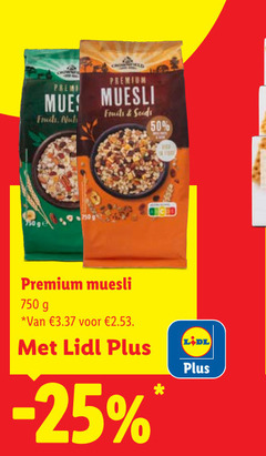  muesli 50 750 premium fruits 