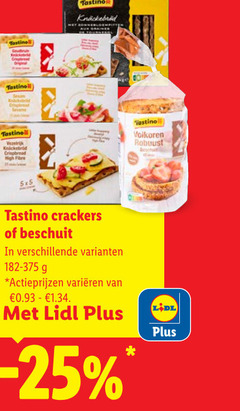  beschuit crackers tastino sesam crispbread high fibre volkoren robuust varieeren 