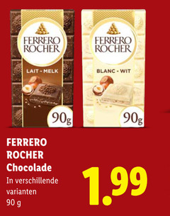 ferrero rocher chocolade 90 lait melk blanc wit 