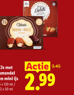  ijslollies 12 50 120 6x mini mix classic premium ice cream ijs amandel ml 