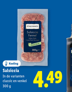  300 koeling classic venkel italian style sausage 300g 