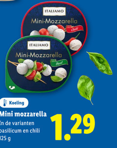  mozzarella mini chill basil koeling basilicum chili 