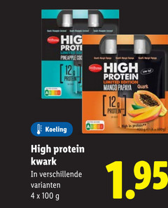  kwark 4 12 100 pineapple koeling high protein limited edition mango papaya quark 