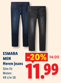  48 esmara men heren jeans slim fit maten 