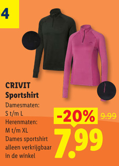  crivit sportshirt damesmaten l herenmaten xl dames 