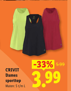  crivit dames sporttop maten l 5.99 3.99 