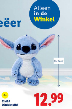 25 ca. cm simba stitch knuffel 