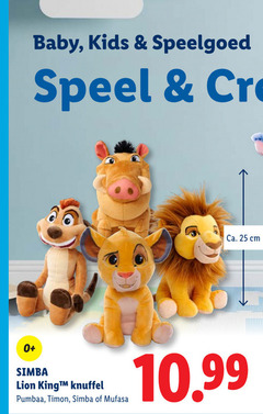  pluche en knuffels 25 baby kids speelgoed speel ca. cm simba king knuffel 
