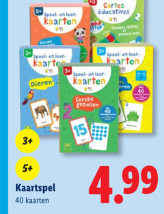  1 40 5 leer kaarten 3 dieren getallen kaartspel 