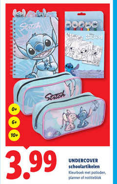  6 10 stitch stich 3.99 undercover schoolartikelen kleurboek potloden notitieblok 