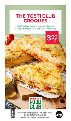 klik op dit plaatje voor een vergroting en voor vergelijkbare aanbiedingen gerelateerd aan
12 tosti club croques rijkelijk belegd topping mozzarella chorizo ham kaas to 3.99 you make food sauce match dag time up 12 tosti club croques rijkelijk belegd topping mozzarella chorizo ham kaas to 3.99 you make food sauce match dag time up