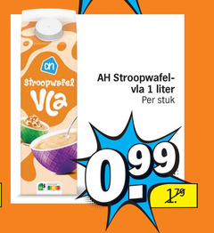  albert heijn huismerk vla 1 stroopwafel stroopwafelvlaai liter stuk 