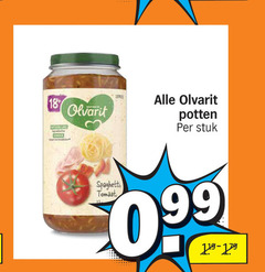 olvarit babyvoeding 18 spaghetti potten stuk 