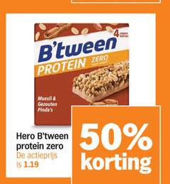  hero mueslirepen 4 50 protein zero sugar added repen barre tres muesli gezouten actieprijs 