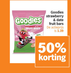  organix goodies babyvoeding 5 50 96 pack strawberry date fruit bars actieprijs 
