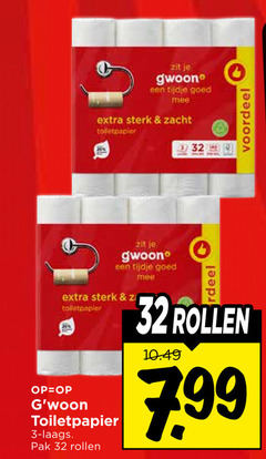  gwoon toiletpapier 3 32 tijdje zacht voordeel pak rollen 