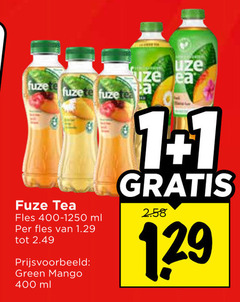  fuze tea ice 400 fles ml green mango 1.1 