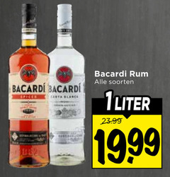  bacardi rum 1 spices soorten liter 