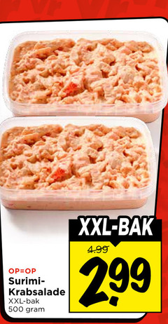  salade 500 surimisalade krabsalade xxl bak 