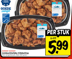  kibbeling 450 visboer vangst gecertificeerd duurzame visserij www.msc.org nl ambachtelijke ravigottesaus bak lg wet la stuk 5.99 