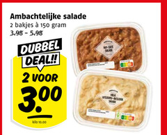  salade 2 150 ambachtelijke bakjes dubbel deal sate kilo 
