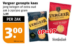 vergeer geraspte kaas 300 jong belegen oud zak 250 3.99 kilo v.a. holland 