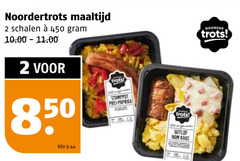 2 50 450 noordertrots maaltijd schalen noorder trots kilo stamppot witlof ham kaas 