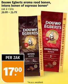  douwe egberts koffiebonen 1 aroma rood bonen espresso zak kilo 1kg 17 karaktervol be evenwichtig m.u.v excellent 